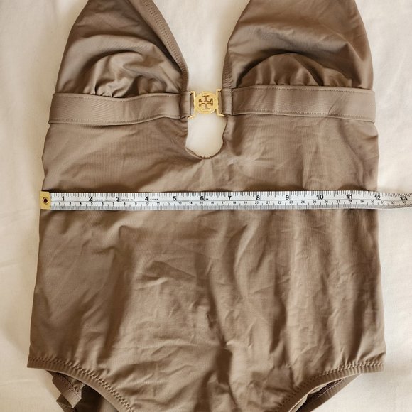 Tory Burch Nude One-Piece Halter Swim Suit - Picture 7 of 7